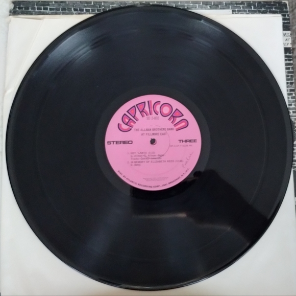 Allman Brothers "Fillamore East" Vinyl Record Rare Pink label 2LP - Picture 5 of 9
